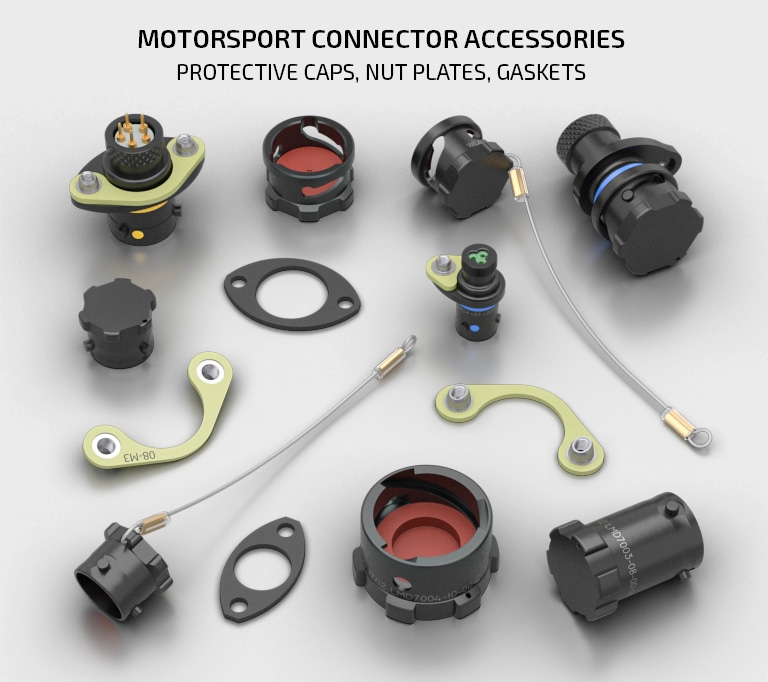 Souriau 8STA Deutsch AS Autosport Connector Protective Caps Gaskets Nut Plates