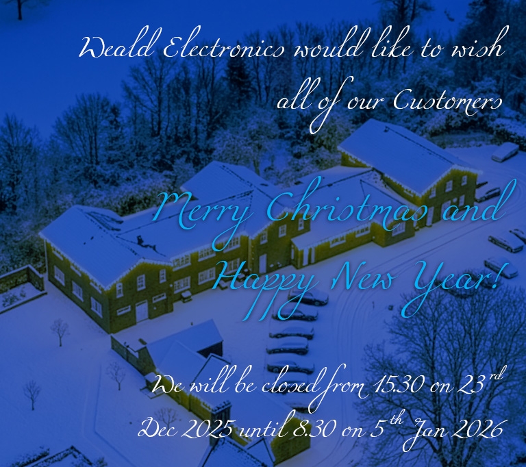 Weald Electronics Christmas banner / closure dates 2025