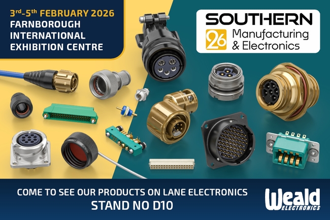 Weald Electronics on Southern Manufacturing 2026 Farnborough International Exhibition Centre
