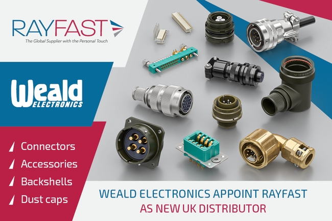 Weald Electronics appoint Rayfast as new UK Distributor of MIL-DTL connectors, backshells and protective caps