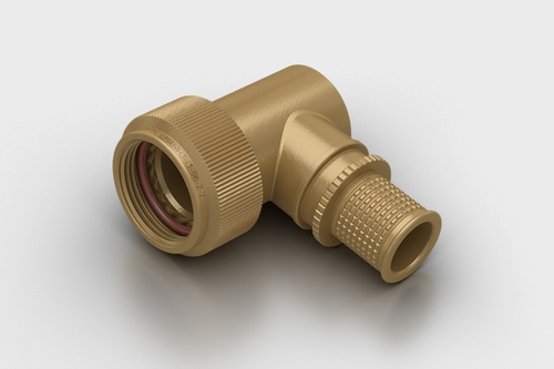 LMA19/M85049 Circular 90 deg / Angled Nickel Aluminium Bronze Backshell for MIL-DTL-38999/Souriau JVS/CECC-75201-002 Connector