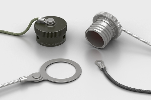 LMD Protective Caps for D38999 and MIL-DTL-26482 Circular Connectors, Aluminium and Stainless Steel