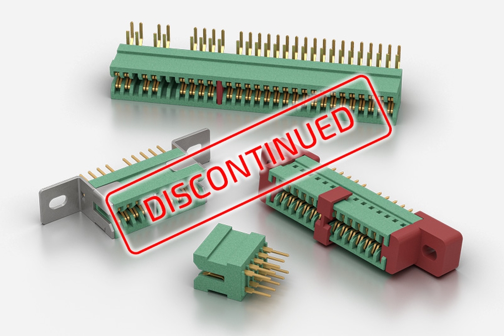 Edge Card PCB ITW McMurdo electrical connectors 0.1 inch pitch discontinued